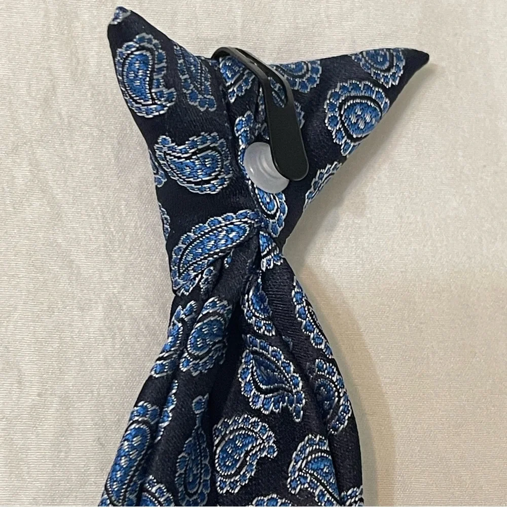 Blue Paisley Easy Clip On Tie Never Used